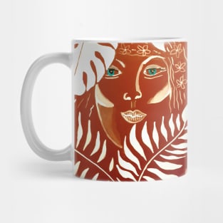 A Beautiful Girl In The Tropical Garden Mug